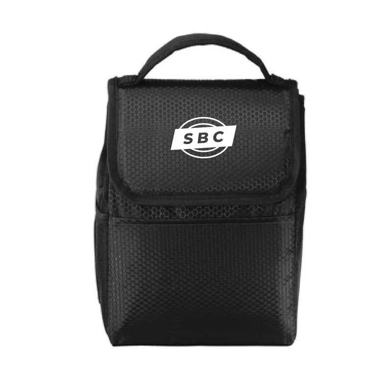 The Scott Bridge Logo | Embroidered Black Lunch Bag Cooler