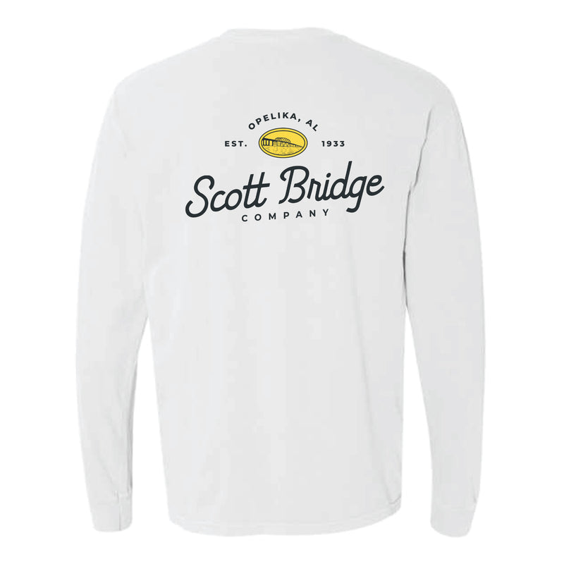 The Scott Bridge | White Long Sleeve Tee