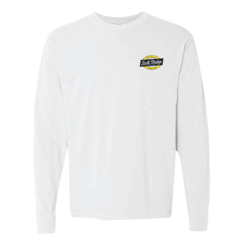 The Scott Bridge | White Long Sleeve Tee