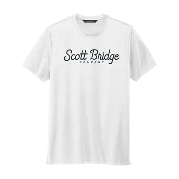 The Scott Bridge | White Jersey Crew Tee