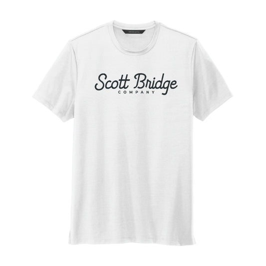 The Scott Bridge | White Jersey Crew Tee