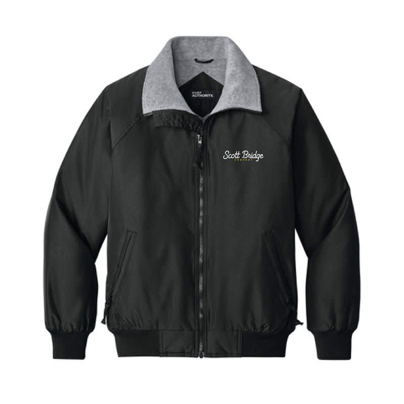 The Scott Bridge Logo | True Black/Grey Heather  Challenger Jacket