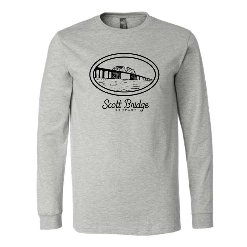 The Scott Bridge & Landscape | Athletic Heather Long Sleeve Tee