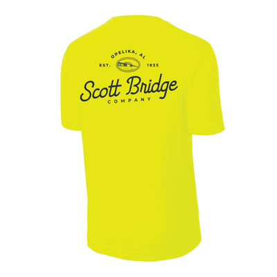 The Scott Bridge | Neon Yellow Performance Short Sleeve Tee