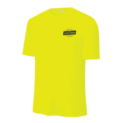 The Scott Bridge | Neon Yellow Performance Short Sleeve Tee