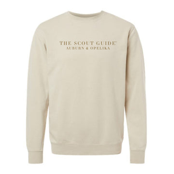The Scout Guide Logo in Gold | Adult Pigment Ivory Crewneck Sweatshirt