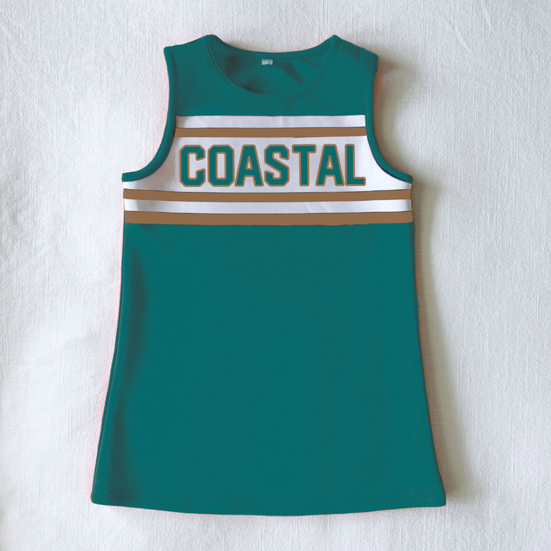 The Coastal Carolina | Teal Striped Dress