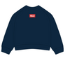 The Ava Airy Crewneck Hotty Toddy Woven Label | Navy