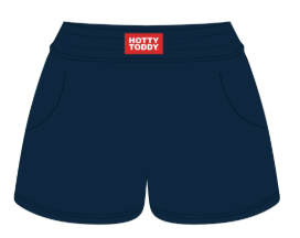 The Navy Ava Airy Shorts | Hotty Toddy Woven Label