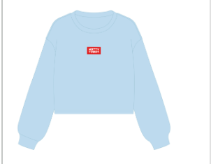 The Youth Light Blue Becca Crewneck | Hotty Toddy Woven Label