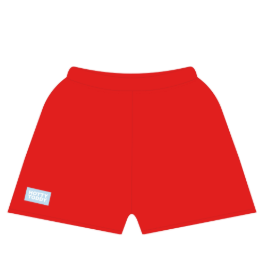 The Youth Red Becca Shorts | Hotty Toddy Woven Label