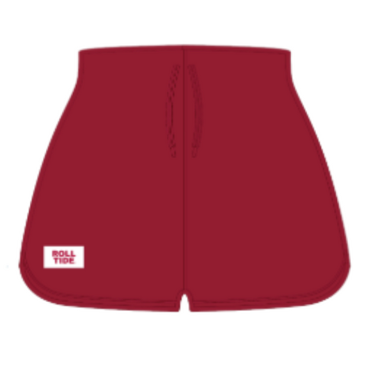 The Kristen Airy Lounge Shorts Roll Tide Woven Label | Crimson