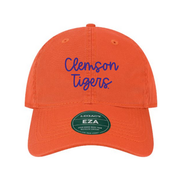 The Clemson Tigers Embroidered Script | Mandarin Orange Dad Hat