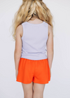The Alli Ribbed Tank Fight Tigers Woven Label | Youth Lavender