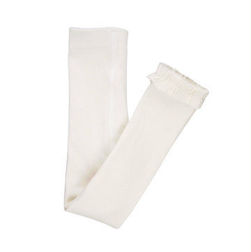 The Footless Ruffle Tights - Ivory