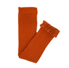 The Rib Knit Footless Ruffle Tights - Rust