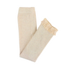 The Rib Knit Footless Ruffle Tights - Oatmeal