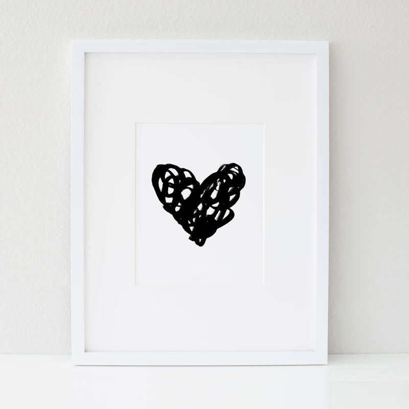 The Scribble Heart | Digital 8x10 Art Print