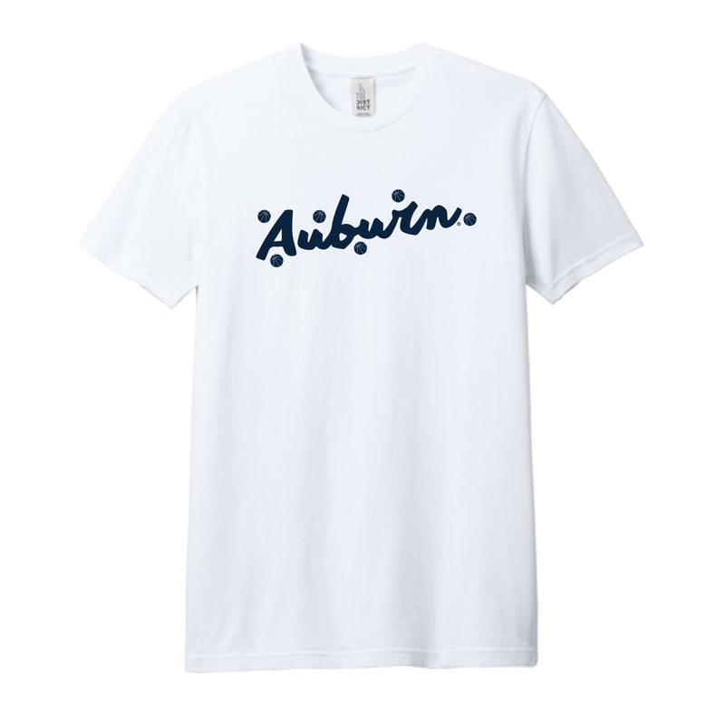 The Script Auburn basketballs | Adult White Tee