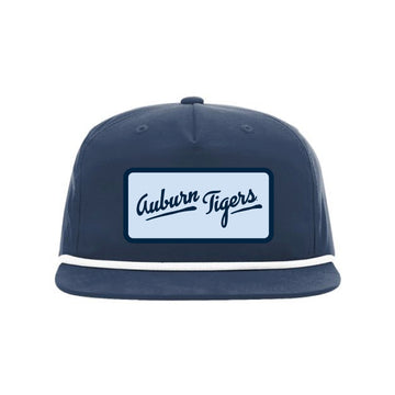 The Script Auburn Tigers Patch Hat | Embroidered Navy/ White Snapback Cap