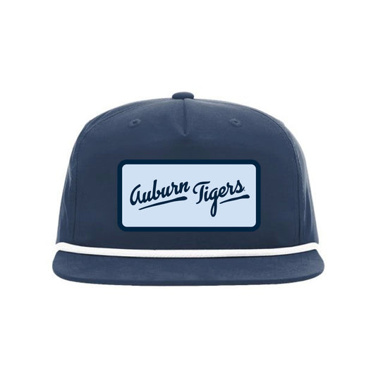 The Script Auburn Tigers Patch Hat | Embroidered Navy/ White Snapback Cap