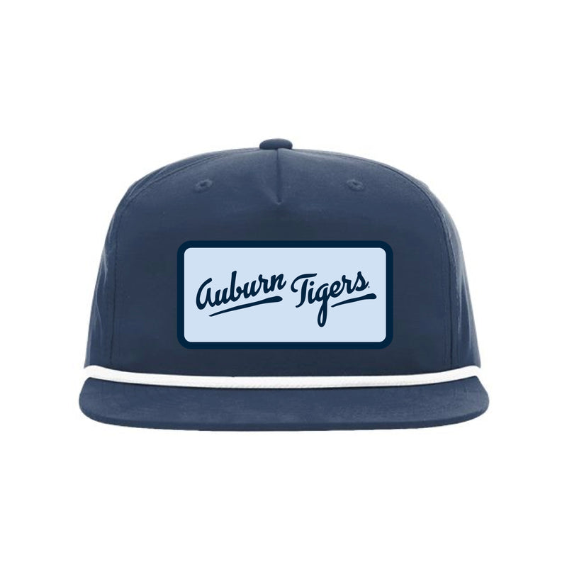 The Script Auburn Tigers Patch Hat | Embroidered Navy Snapback Cap