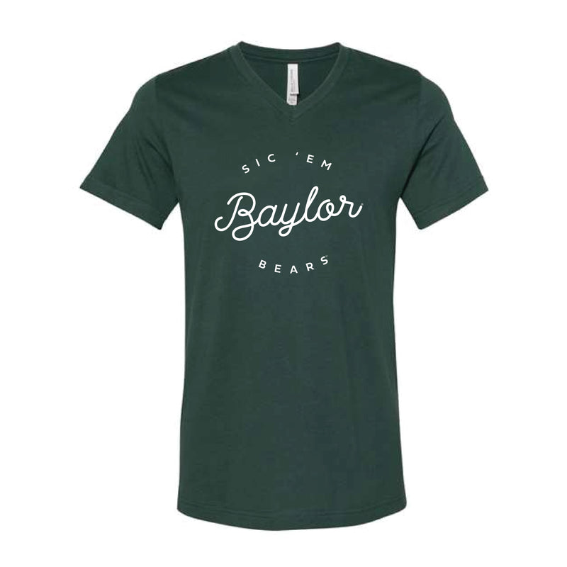 The Script Baylor | Forest V-Neck Tee