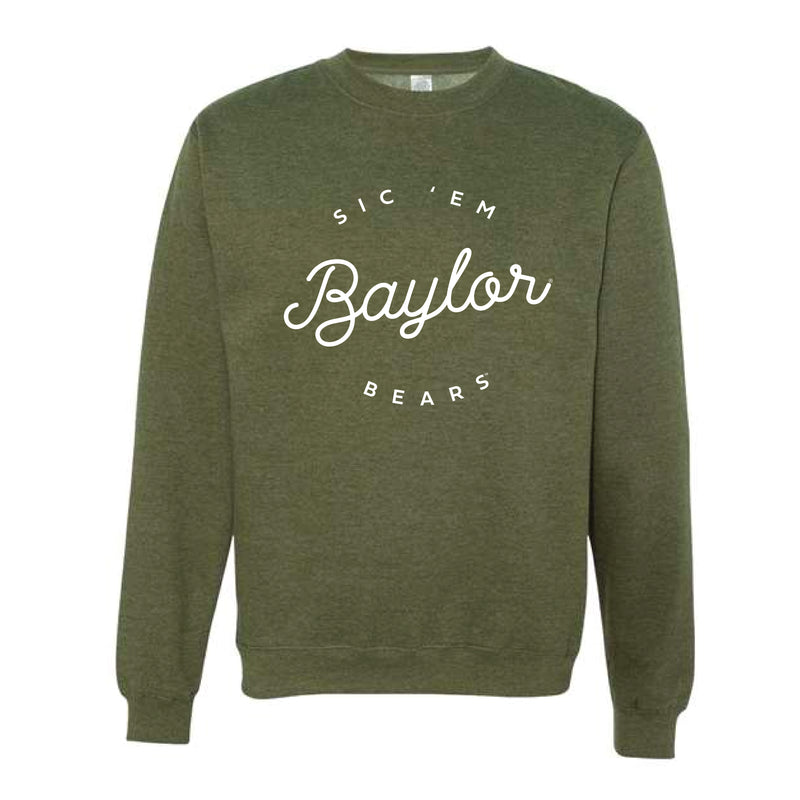 The Script Baylor | Army Heather Sweatshirt