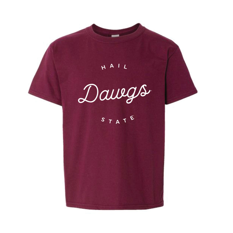 The Script Dawgs | Maroon Youth Tee