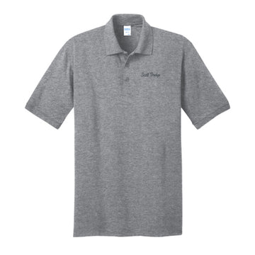 The Scott Bridge | Embroidered Adult Athletic Heather Tall Jersey Knit Polo
