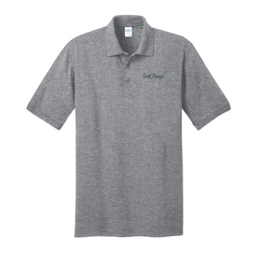 The Scott Bridge | Embroidered Adult Athletic Heather Jersey Knit Polo