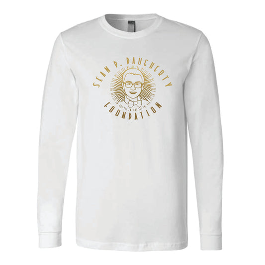 The Sean Full Logo | Adult White Long Sleeve Tee