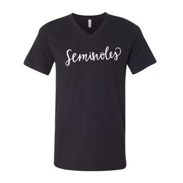 The Seminoles Script | Vintage Black V-Neck Tee