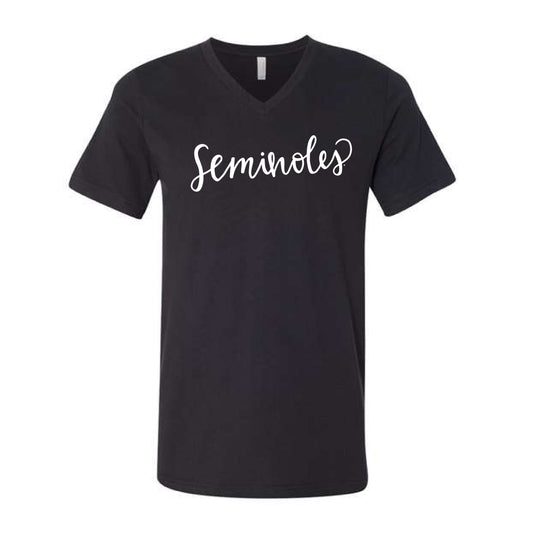 The Seminoles Script | Vintage Black V-Neck Tee