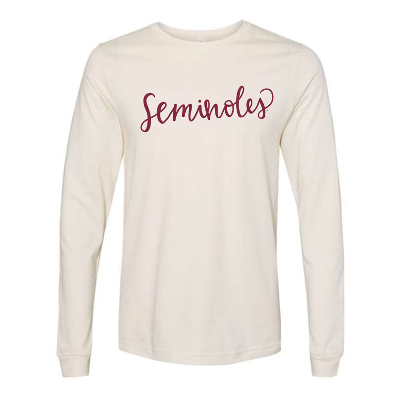 The Seminoles Script | Natural Long Sleeve