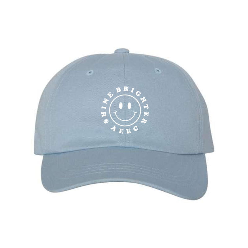 The Shine Brighter Smiley | Light Blue Dad Hat