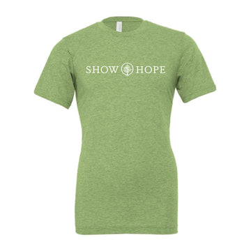 The Show Hope Full Logo | Adult Heather Green Tee