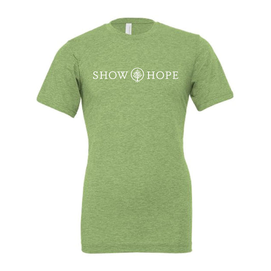 The Show Hope Full Logo | Adult Heather Green Tee
