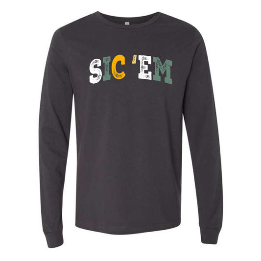 The Sic 'Em Bears Multi Arch | Dark Grey Long Sleeve