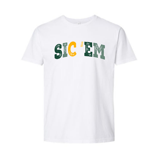 The Sic 'Em Bears Multi Arch | Washed White Tee