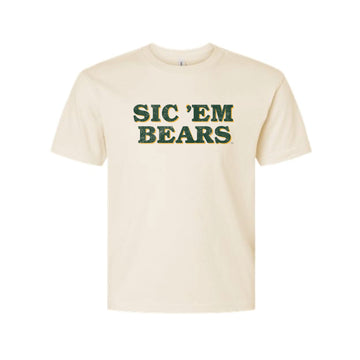 The Sic 'Em Bears Block | Youth Natural Tee