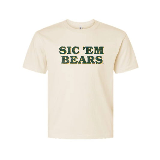 The Sic 'Em Bears Block | Youth Natural Tee