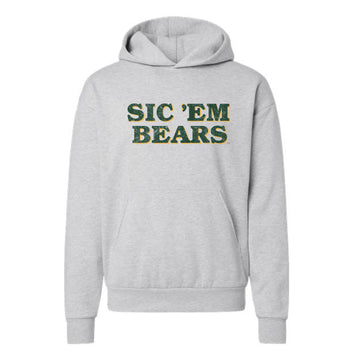 The Sic 'Em Bears Block  | Grey Heather Hoodie