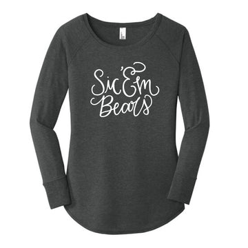 The Sic 'Em Bears | Grey Frost Long Sleeve Tunic Tee