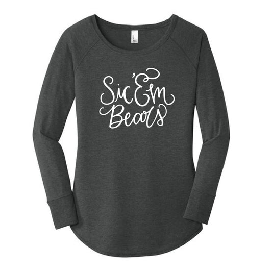 The Sic 'Em Bears | Grey Frost Long Sleeve Tunic Tee