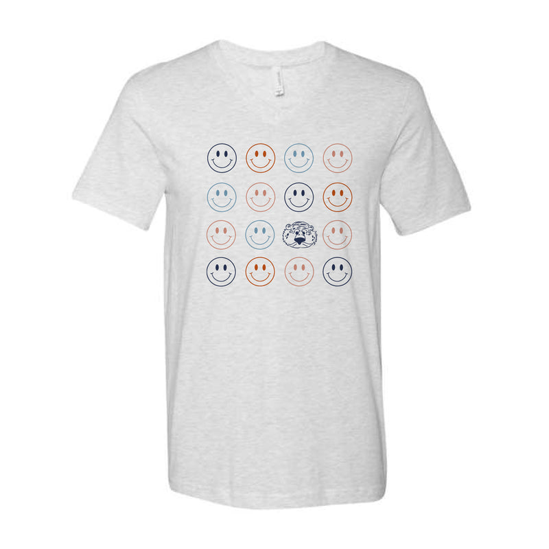 The Smiles For Aubie | Ash V-Neck Tee