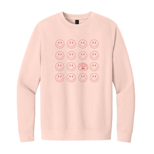 The Smiles For Aubie | Rosewater Pink Crewneck Sweatshirt