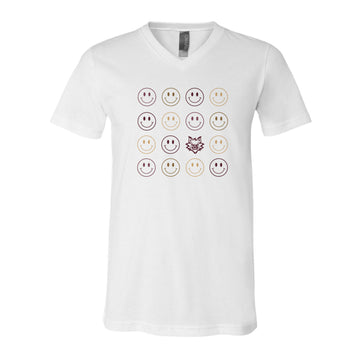 The Smiles For Boko | White V-Neck Tee