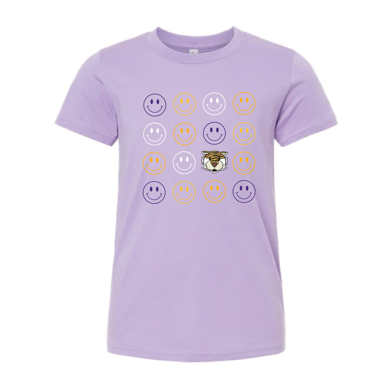 The Smiles for Mike the Tiger | Youth Dark Lavender Tee
