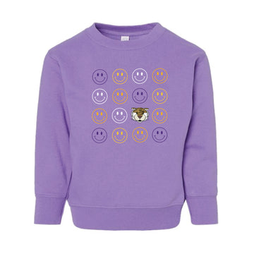 The Smiles for Mike the Tiger | Toddler Lavender Sweatshirt